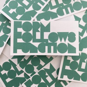 Form Follows Funtion | Achitecture Sticker