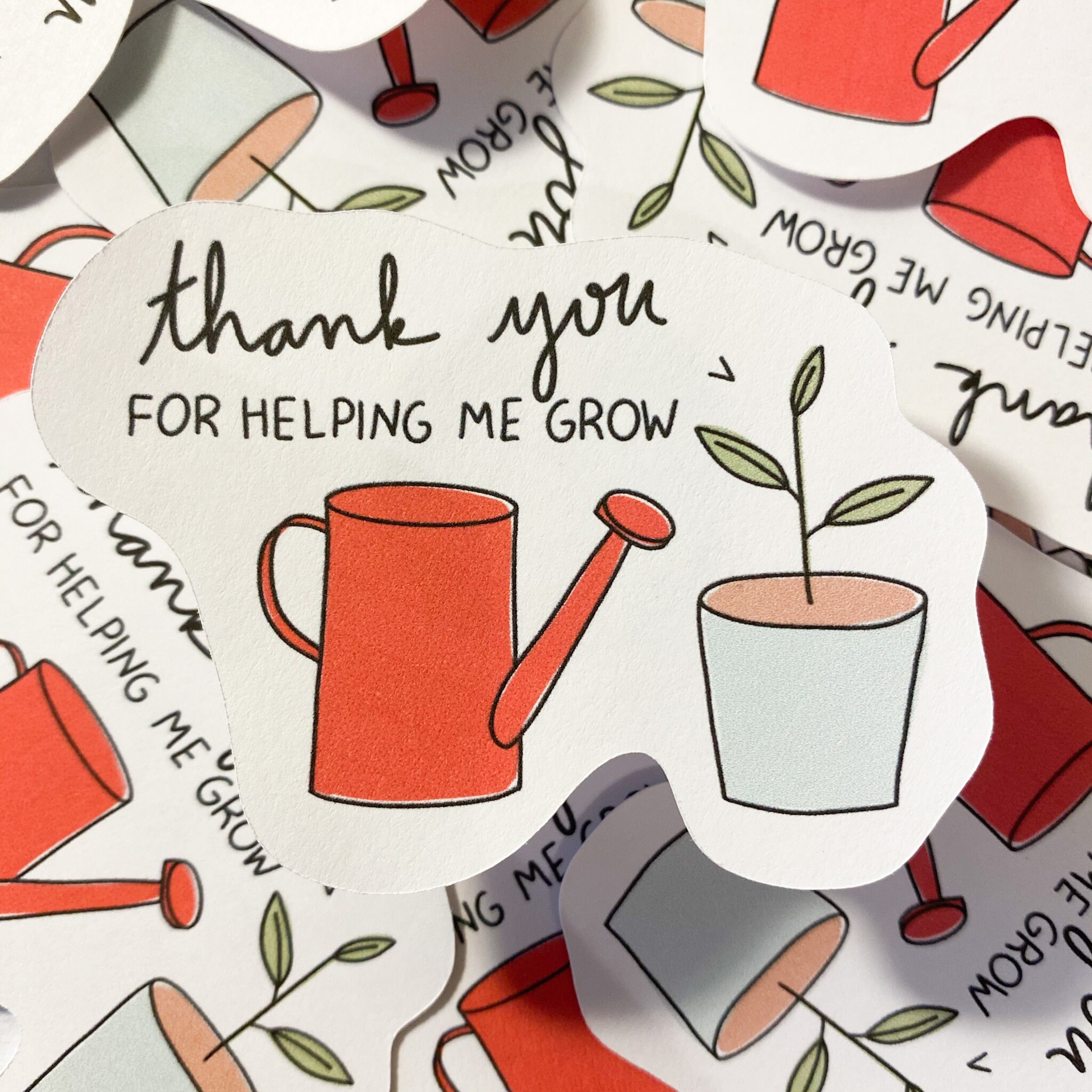 thank you for helping me grow stickers