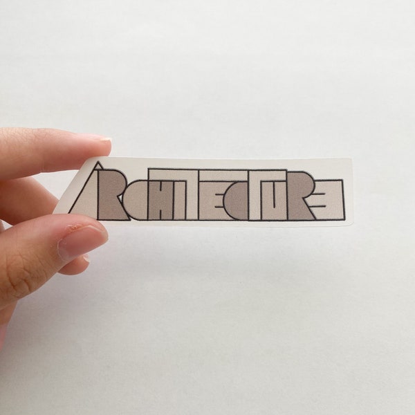 Neutral Block Architecture | Architecture Sticker | Neutral Tones