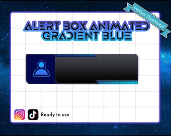 Twitch Instant Download Animated Alert Box Gradient Blue Digital Art ...