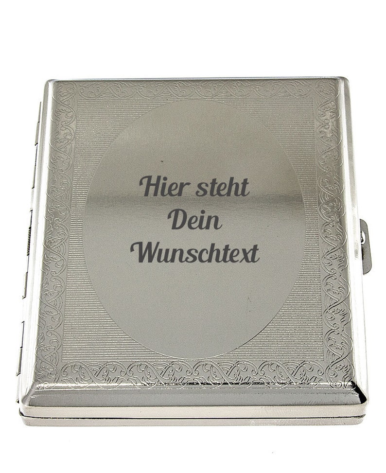 Cigarette case baroque 20s silver with engraving image 1