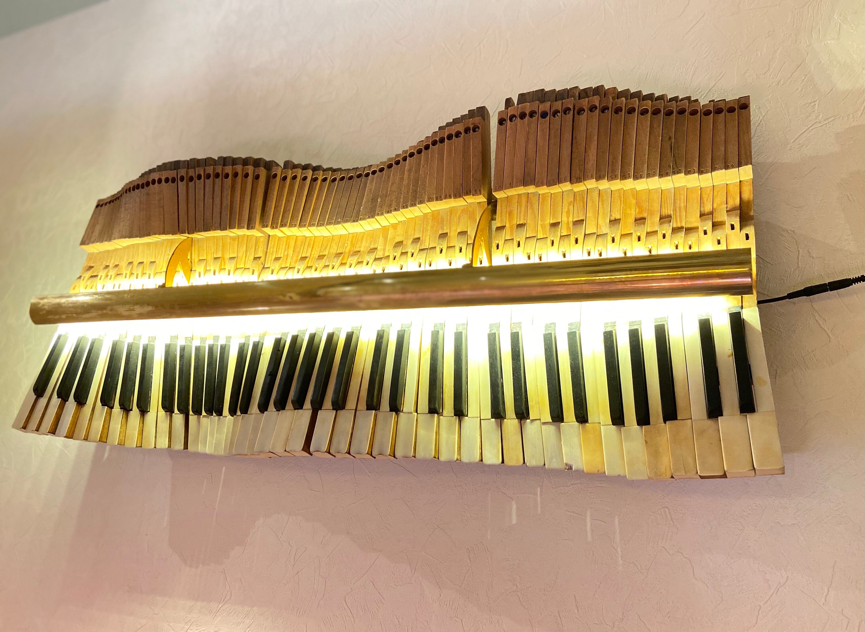 Ivory Piano Keys Wall Decor Musical Wave made from an antique Etsy