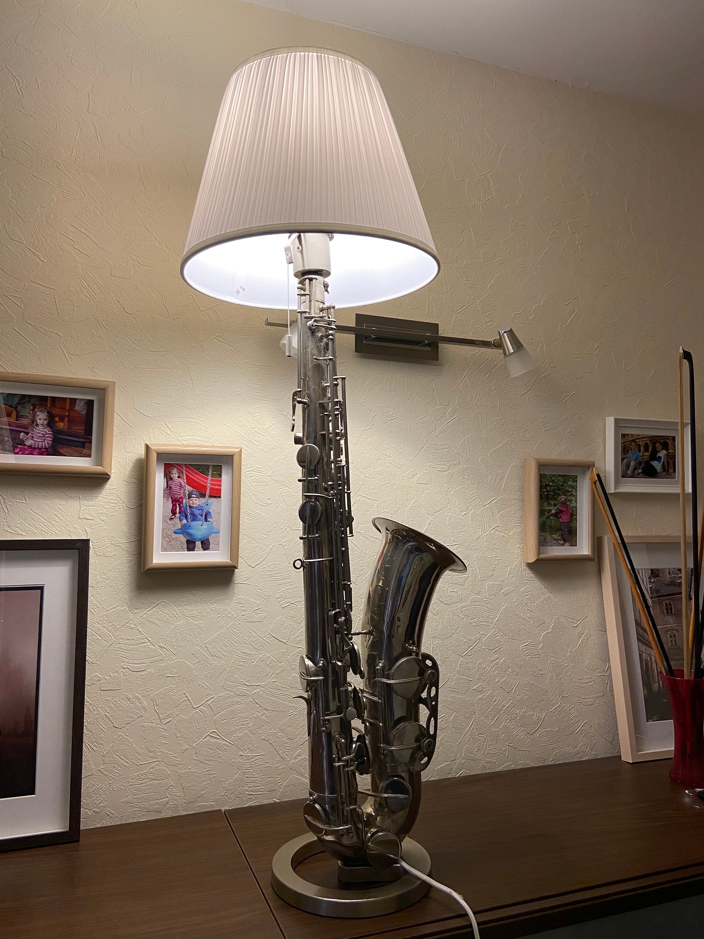 Saxophone lamp Gift for man Gift for musician Table lamp Etsy