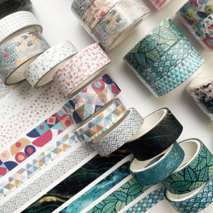3 Rollen 10 Designs Washi Tape Set, Washi Tapes, Geschenkpapier Klebeband