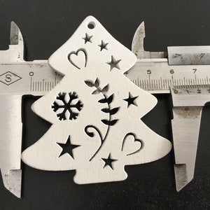 10 stuks witte kerstboomvorm, houten uitsparingen, onafgewerkte houten uitsparing, kerstversieringen, boom hangende versiering voor decor
