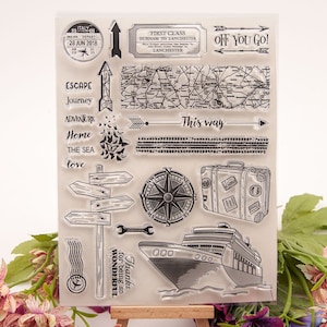 15.5x21cm Voyage Clear Stamps, Clear Rubber Stamps, Bullet Journal, Planner Stamp, Scrapbooking, Stamps for Card Making