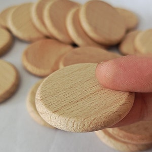 10 pcs Wood Circle Disc for home decoration, size 2.5/3/3.8/4/5/6 cm