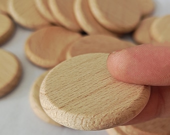 10 pcs Wood Circle Disc for home decoration, size 2.5/3/3.8/4/5/6 cm