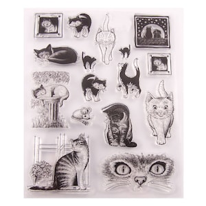 Katze Clear Stamps, klare Gummistempel, Bullet Journal, Planer Stempel, Scrapbooking, Stempel für die Kartenherstellung