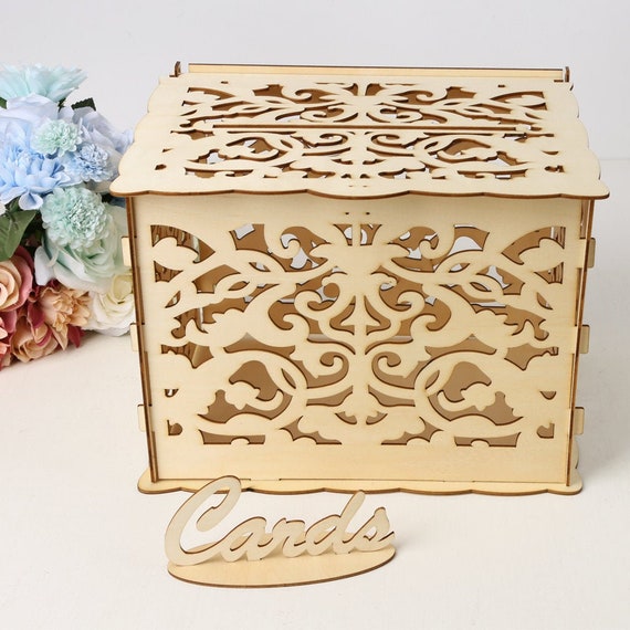 Gold Wedding Card Holder Post Box // Wedding Card Box // 