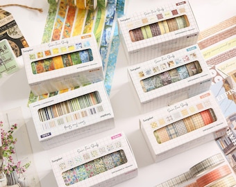 8 Rolls Savor Time Slowly Floral Washi Tape Set