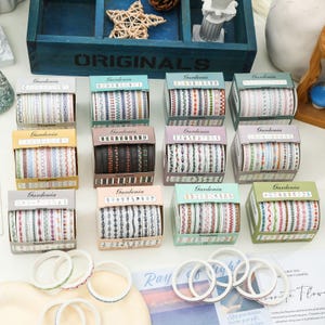 10-delige eenvoudige set washitape, 12 stijlen washitape met symbool, Bullet Journal, scrapbooking, cadeaupapier, plakband, dagboektape, plakband
