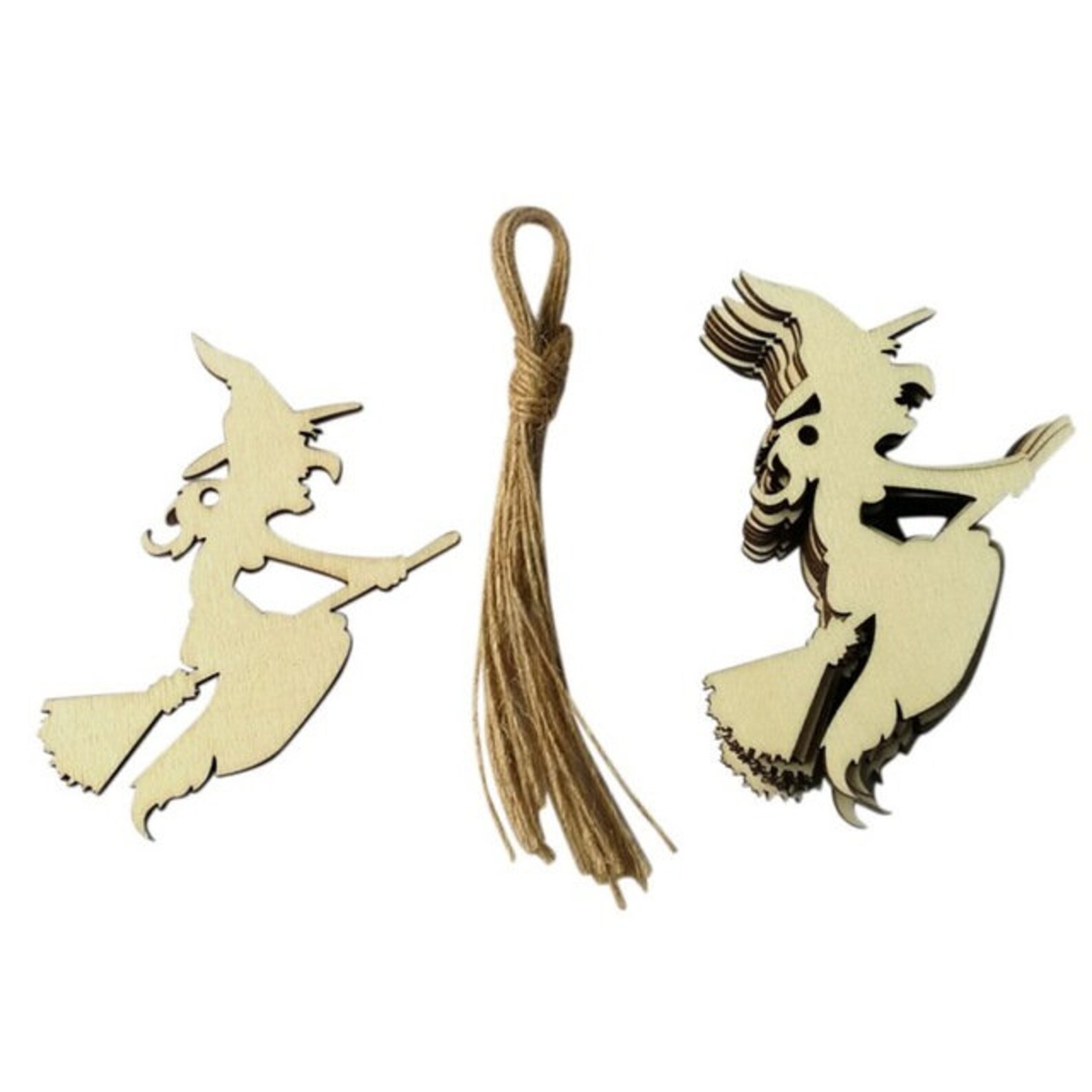 10 Pcs Witch Wooden Cutout Halloween Wood Cutouts - Etsy