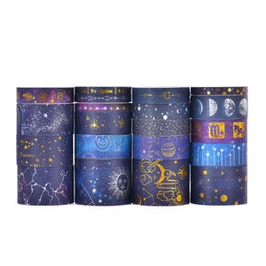 Zestaw 20 sztuk taśmy washi Planet do scrapbookingu, klej do pakowania prezentów, taśma pamiętnikowa, taśmy maskujące