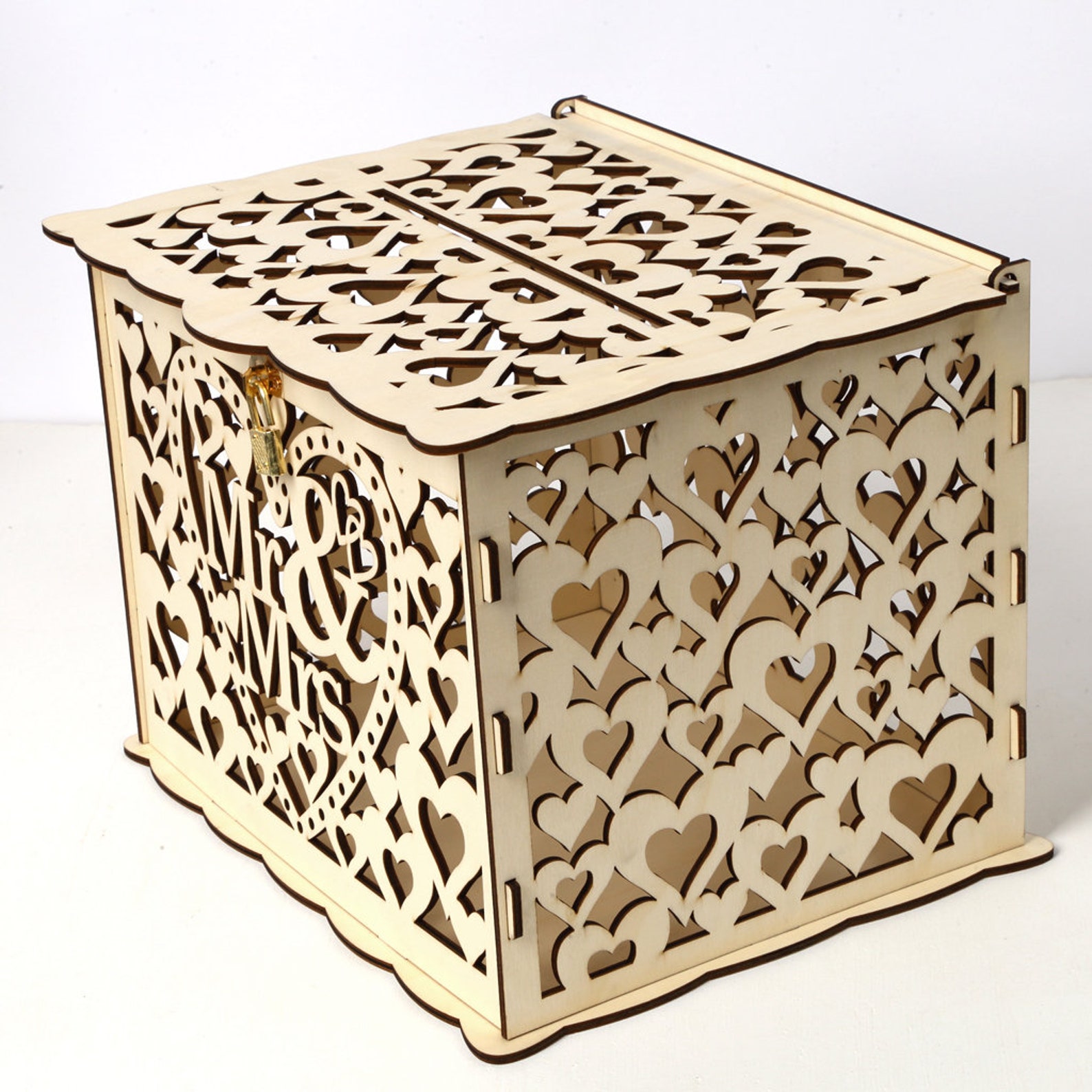 Mr&mrs Wedding Card Box Wedding Post Box Wooden Card Box Etsy