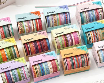 10 Rolls Azure Sky Series Colorful Washi Tape Set, Scrapbook Planner Decoration