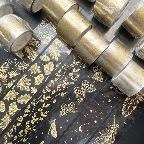 Gold Foil PET Washi Tape, Scrapbooking Bullet Journal Tape