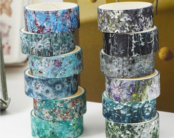 Floral Washi Tape Set: 12 Rolls Scrapbook Planner Stickers