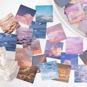 Cloud & Ocean Paper Stickers: Journal Planner Pack (46 pcs)