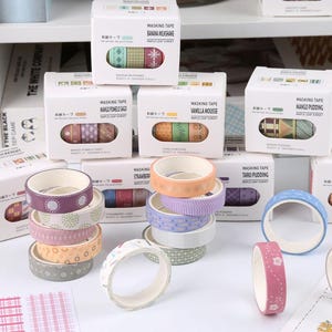 5 Rolls Colorful Washi Tape Set, 12 Styles Simple Symbol Washi Tape