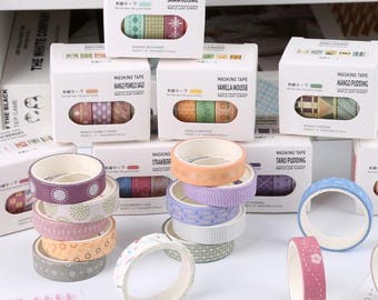 Buntes Washi Tape Set: Einfache Symbol-Sticker