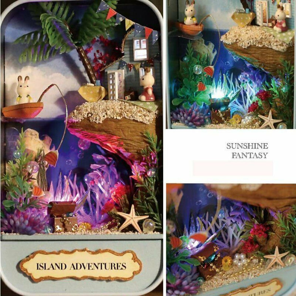 Box Dollhouse DIY Miniature Dollhouse Tin Box Theatre Island - Etsy