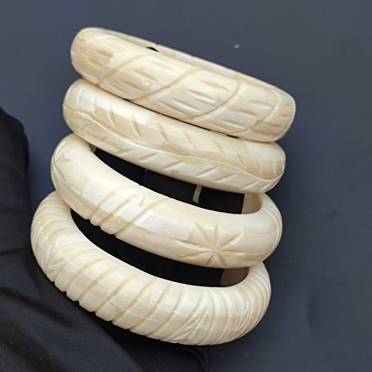 Handcrafted Buffalo Bone Bangle Bracelet - Ethically Sourced Vintage ...