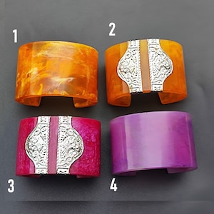 Resin Jewelry Trends Multi Color Bangle Cuff Bracelet Resin Art Purely Handcrafted Exclusive Stacking Bohemian Unique Vintage Style Jewelry