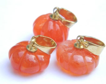 Natural Carnelian pendant Carnelian Pumpkin pendant Carve stone healing stone august birthstone Gift For Her