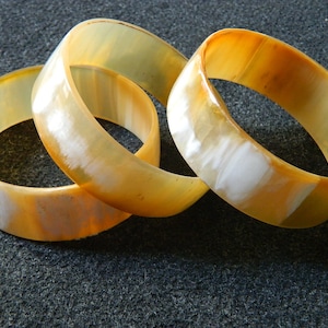 Horn Bone Jewelry Ethically Sourced Buffalo Horn Wide Bangle Bracelet Handcrafted Indian Traditional Style Vintage Look Fashion Jewelry
