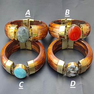 Horn Bone Jewelry Ethically Sourced Buffalo Bone With Multi Gemstone Bangle Bracelet Handmade Vintage Style Antique Finish jewelry
