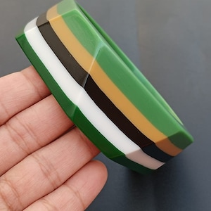Resin Bangle Bracelet Wide Bracelet Resin Art Exclusive Stacking Bohemian Unique Vintage Jewelry Handmade Jewelry Gift