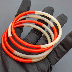 Horn Bone Jewelry Ethically Sourced Natural Buffalo Horn Lacquered Bangle Bracelet Purely Handcrafted Boho Stacking Bangle Gift for Women