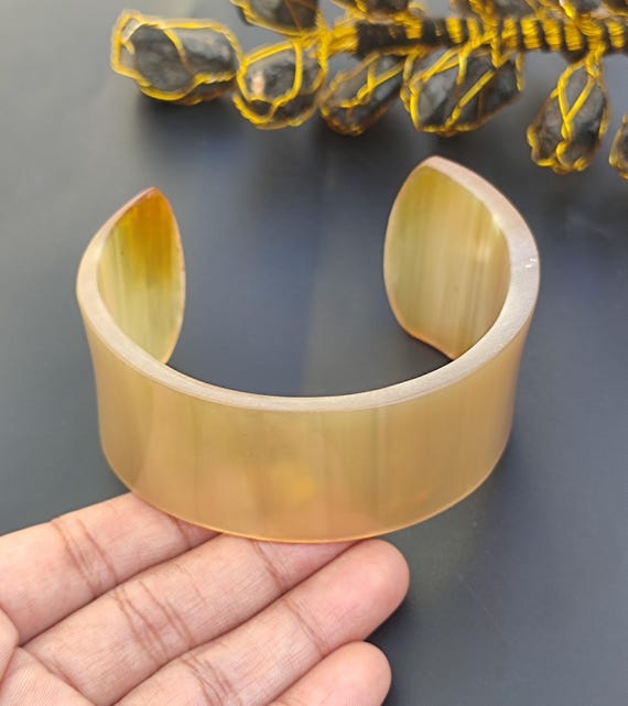 brass buffalo horn bangle