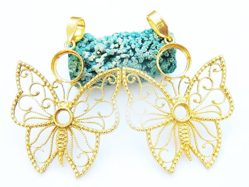 Butterfly pendant Brass pendant Brass pendant Gold pendant 1 Pcs Gold Plated Brass pendant Brass jewelry