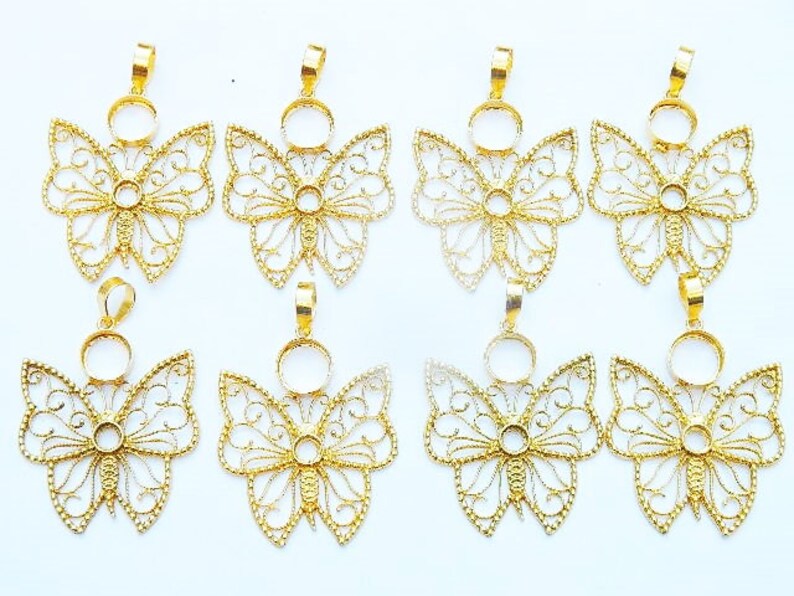 Butterfly pendant Brass pendant Brass pendant Gold pendant 1 Pcs Gold Plated Brass pendant Brass jewelry