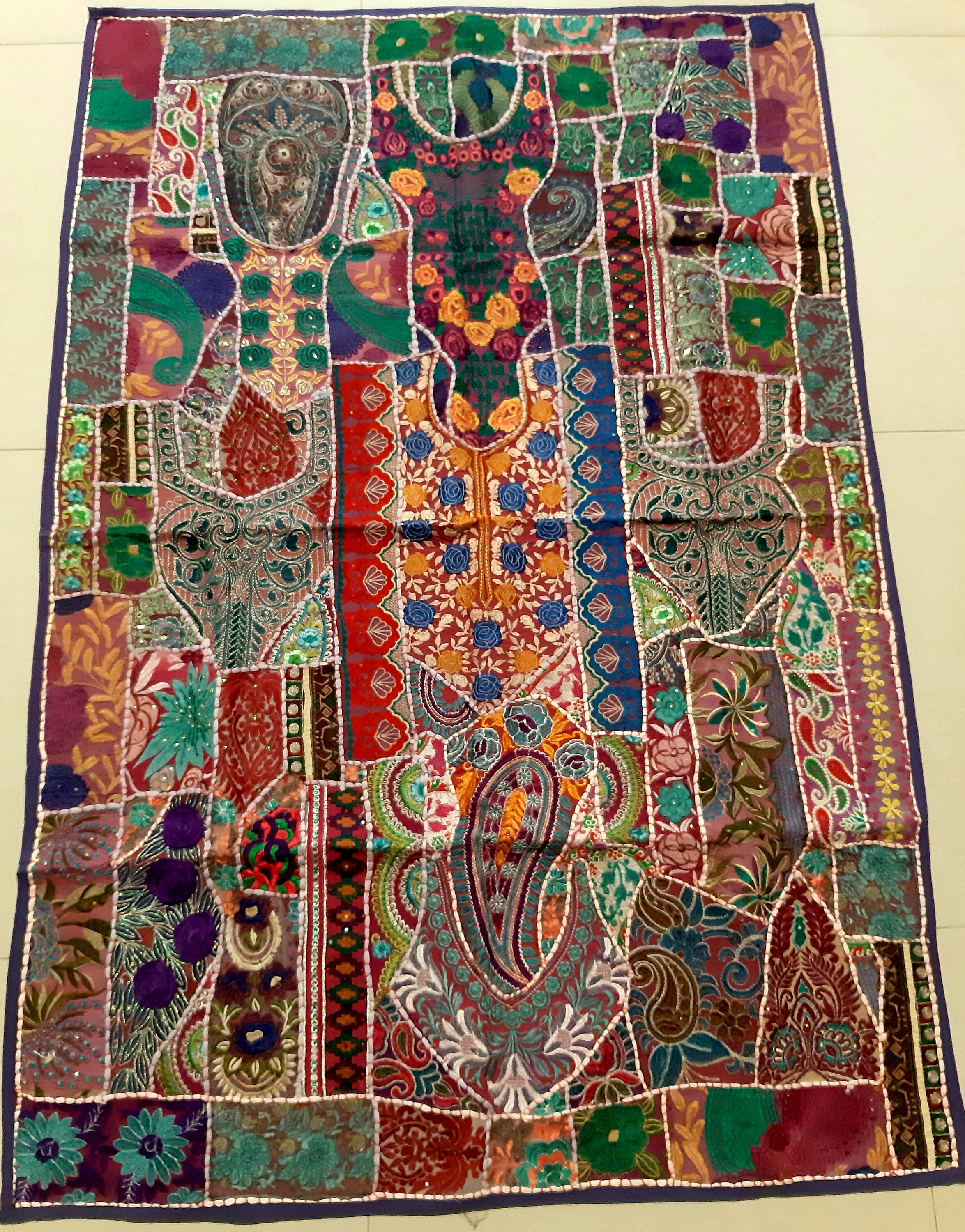 Tapisserie murale en macramé en fil de coton coloré vintage, tapisserie tissée à la main, décoration de fond de maison de luxe/hôtel tissu suspendu (couleur : A3, taille