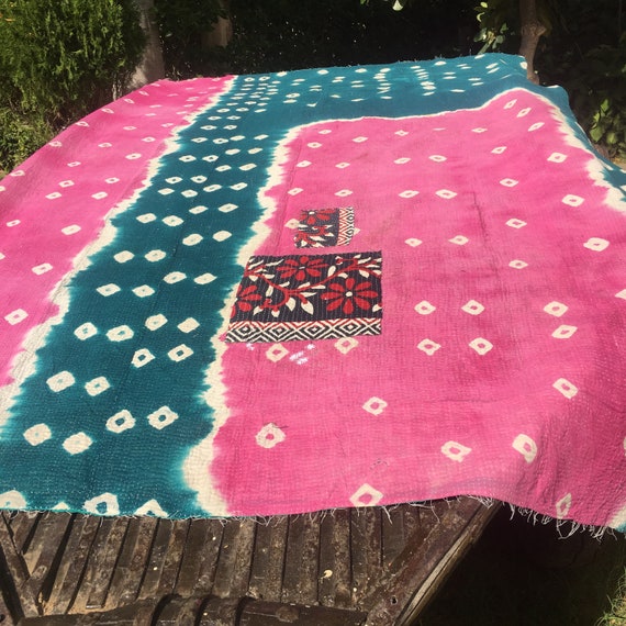 Tie Dye Throw Blanket Retro Vintage Chenille Bedspread 1960s Etsy UK