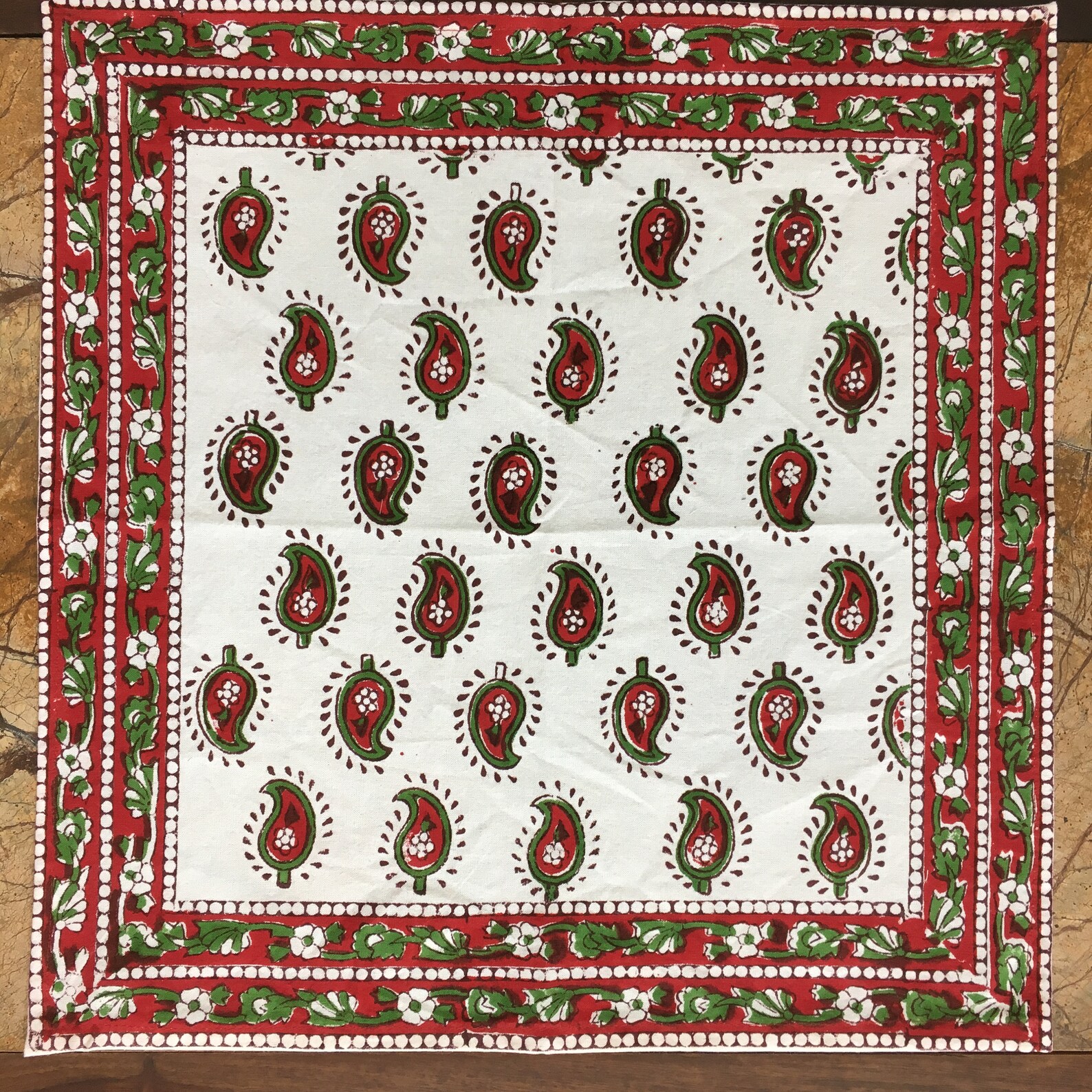 Indian hand block print Placemats/Set of 6 placemats/Handmade Etsy