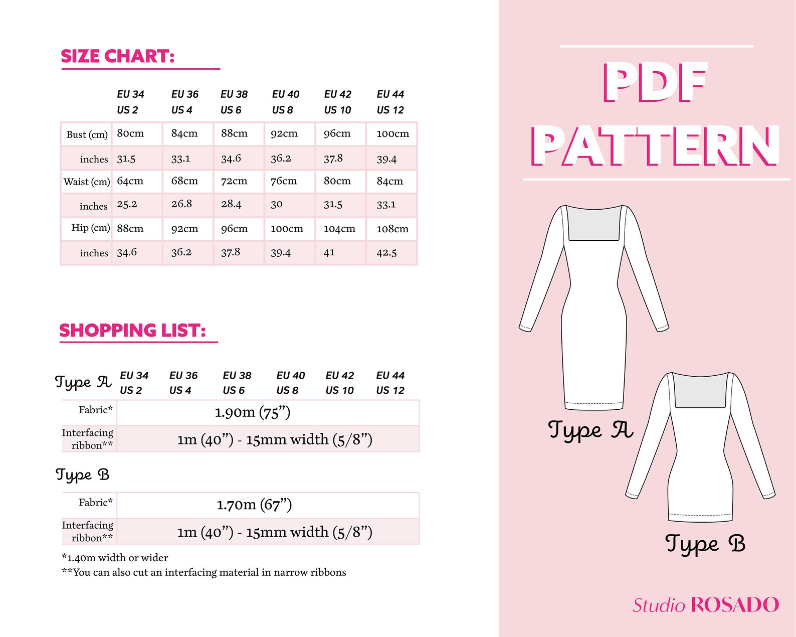 Squareneck Bodycon Dress Sewing Pattern: Mini & Knee Length (PDF ...