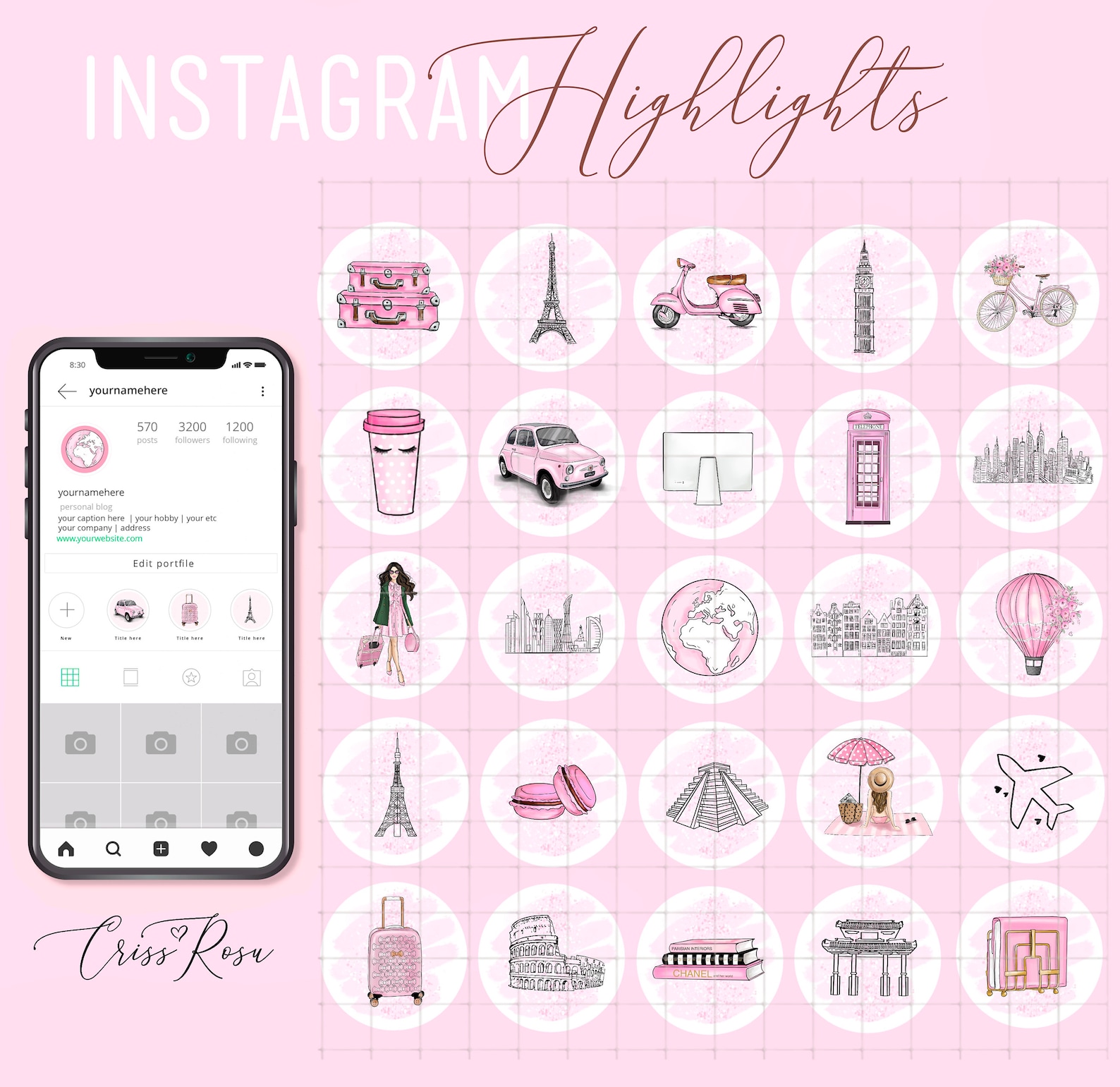 cute travel highlight instagram