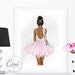 Ballerina in Pink Tutu Dress, Fashion Art Printable Illustration - Etsy