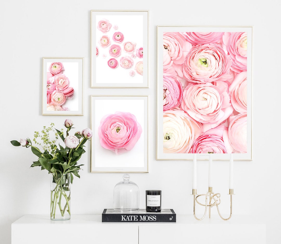 Flower Wall Art, Aesthetic Room Decor, Dressing Room Wall Art