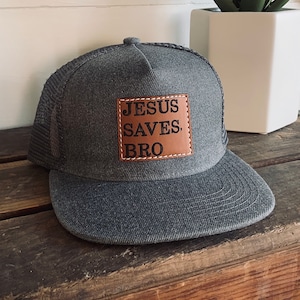 Jesus Saves Bro Hat, Baby Toddler Kids Adult Snapback cap, Men’s and boys flat bill trucker, Easter Christian Cap, Religious Church clothing