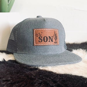 Ol’ Son Toddler Kids Snapback Hat, Western Rodeo child’s hat, baby toddler youth kids size cap, Little Cowboy hat, Trucker cap, infant boys