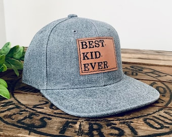 Best Kid Ever Snapback Hat, baby toddler youth cap, boys trucker hat, child baseball cap, family picture outfit, dad and son matching outfit