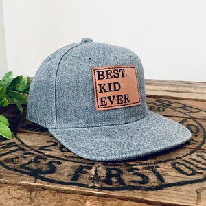 Bestes Kind aller Zeiten Snapback-Mütze, Baby-Kleinkind-Jugendmütze, Jungen-Trucker-Mütze, Kinder-Baseballmütze, Familienbild-Outfit, passendes Outfit für Vater und Sohn