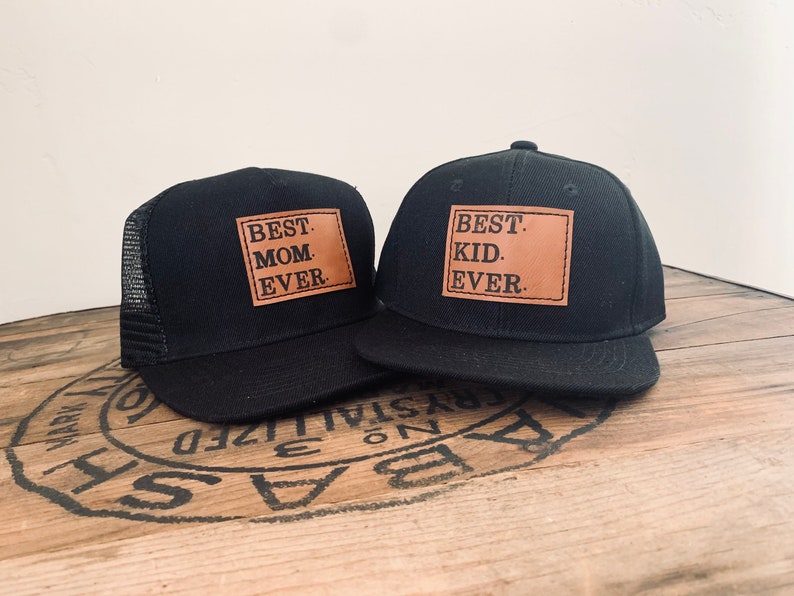 Best Mom Ever Best Kid Ever Matching Hats Mommy and Me Matching New Mom Hat Mothers Day Hat Boy Mom Gift Mommy and son matching image 9