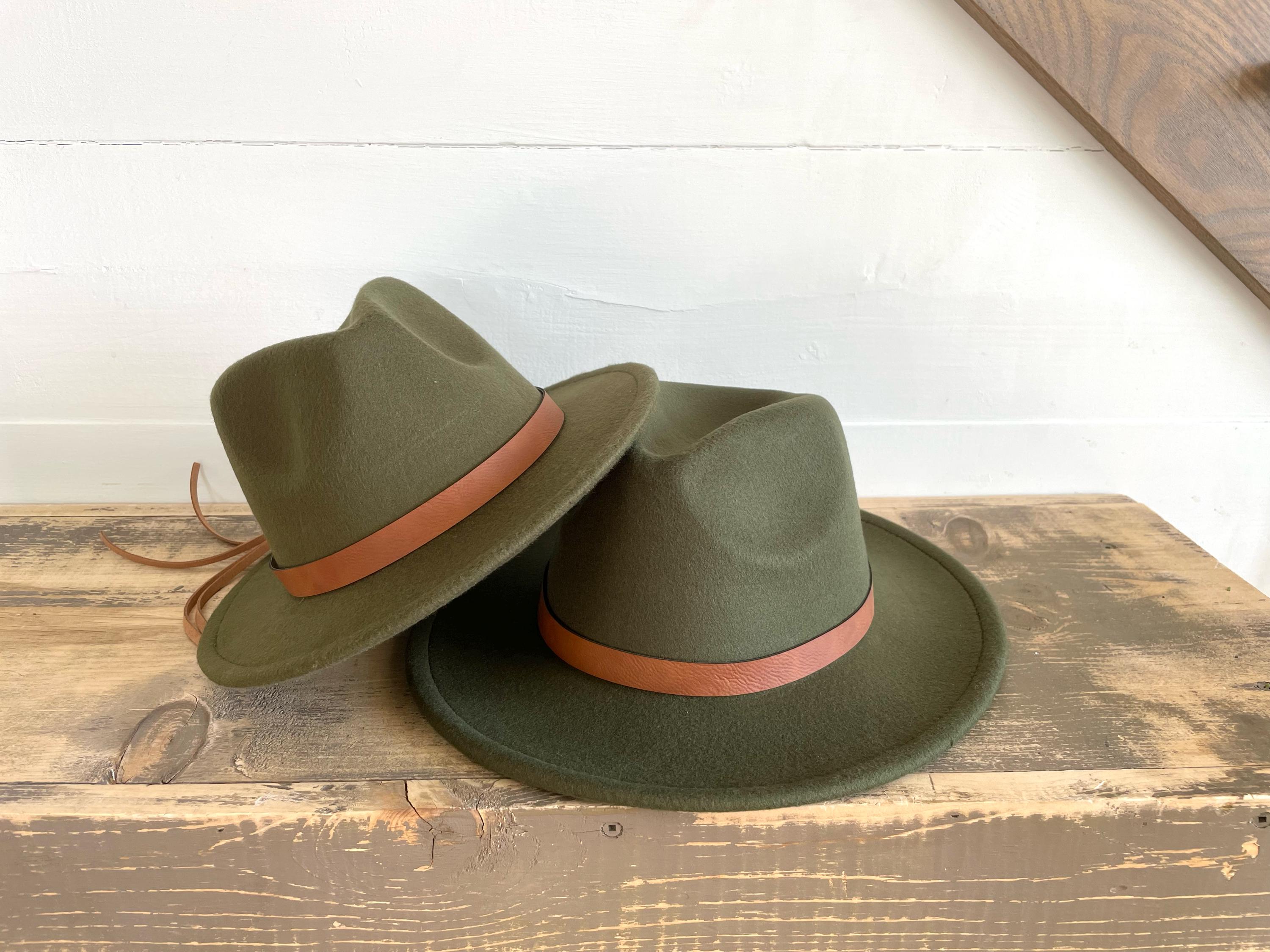 Anna & Ava Women 100% Wool Fedora Hat Brown‎ Western Rancher Wide Brim Boho Fall Rancher | Womens Brown Wide Brim Felt Fedora Hat – American  main image 2