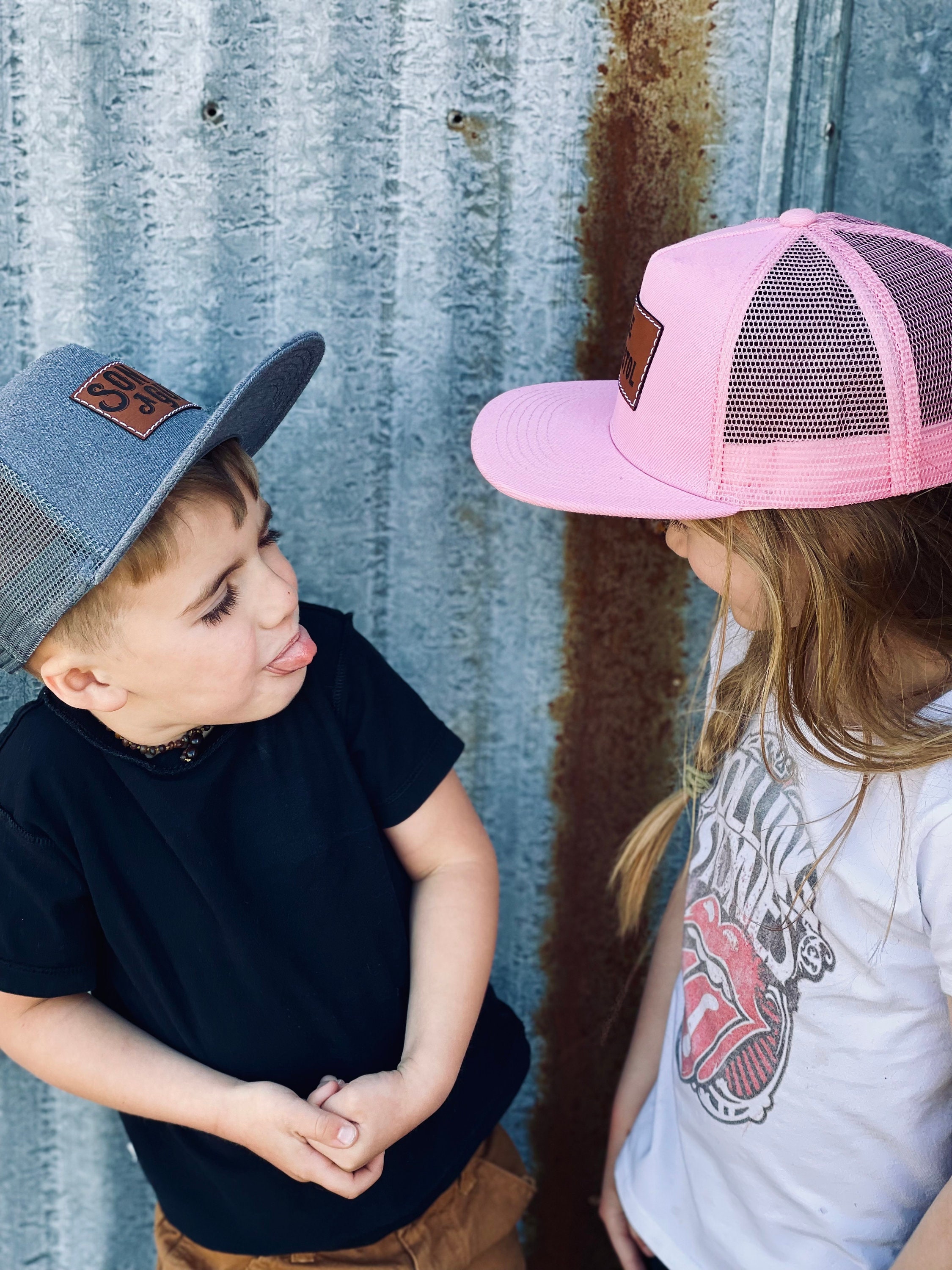 Casquette Snapback Enfant Brother & Sister - Look Frère Et Sœur, Broderie 3D, Taille Réglable